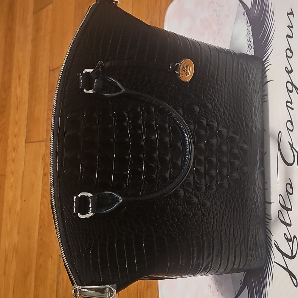 Large Duxbury Black Satchel  Women's Handbag